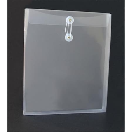 School Smart School Smart 082260 Polypropylene Top Loading Reusable String Envelope; 1.5 In. Expansion; Clear; Pack - 12 82260